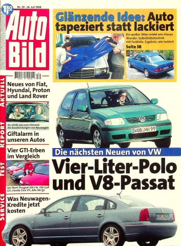 Deckblatt Auto Bild (30/1998)